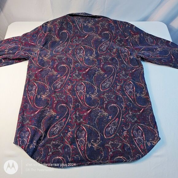 Vintage 1985 Capacity Brand Cotton Paisley Shirt - Picture 5 of 9